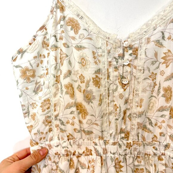 Little Moon Milos Dress Fit-and-flare tiered dress Cotton sz L - Picture 6 of 11